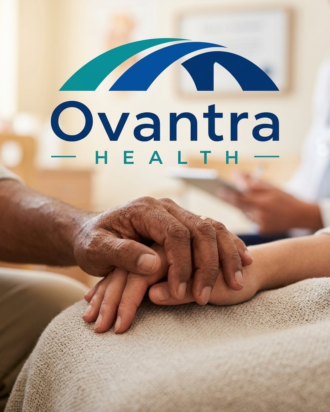 Ovantra Health 品牌插图，象征医疗过程中的关怀与人文支持